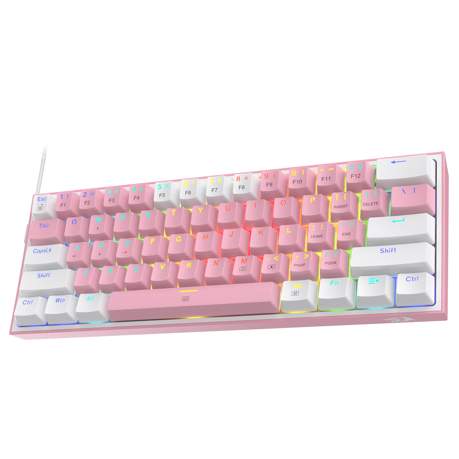 White and pink keyboard design